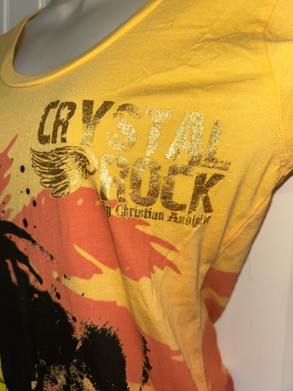 NWT Christian Audgier Crystal Rock Jamaica Peace Graphic Peace Sign Sz M - Picture 5 of 9